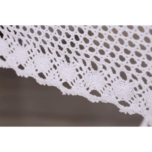 Obrus Szydełkowy Bawełna 140x220 Biel