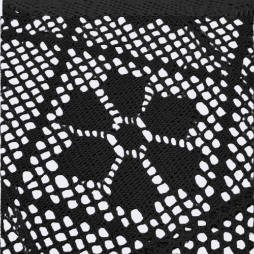 Obrus Szydełkowy Bawełna 85x85 Czarny