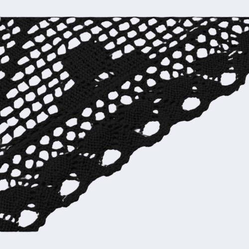 Obrus Szydełkowy Bawełna 85x85 Czarny