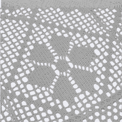 Obrus Szydełkowy Bawełna 85x85 Szary