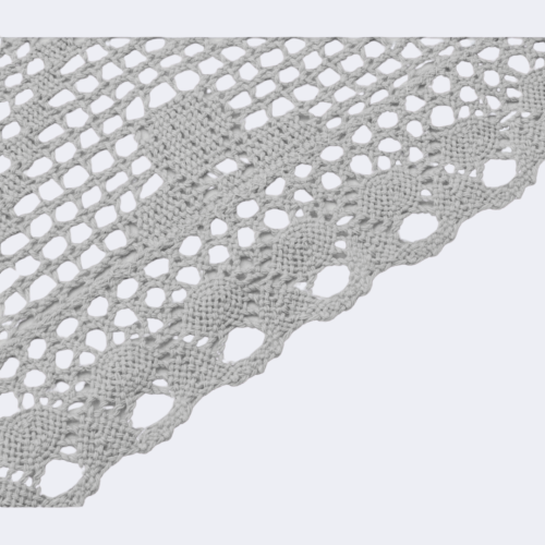 Obrus Szydełkowy Bawełna 85x85 Szary