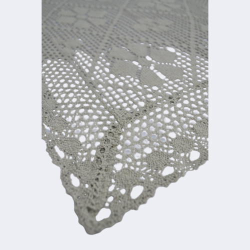 Obrus Szydełkowy Bawełna 85x85 Szary