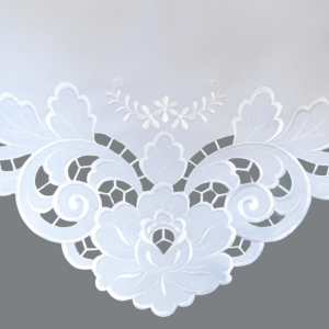 Obrus Dekoracyjny Biały 110x160 Haft 6028