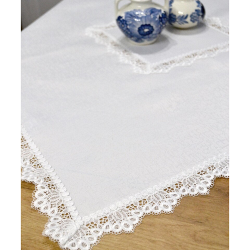 Obrus Biały Gipiura 110x160 