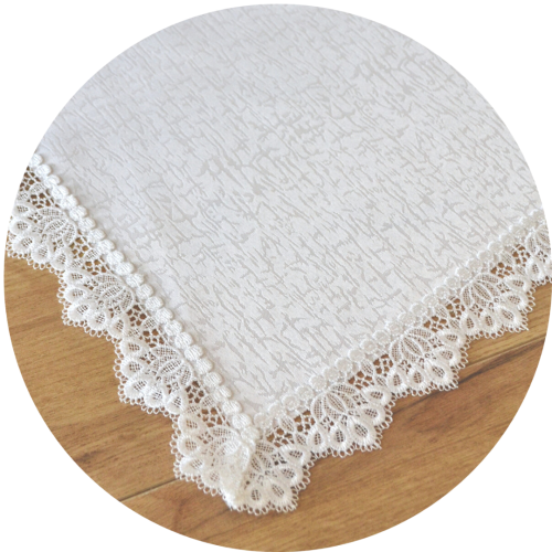 Obrus Biały Gipiura 120x200